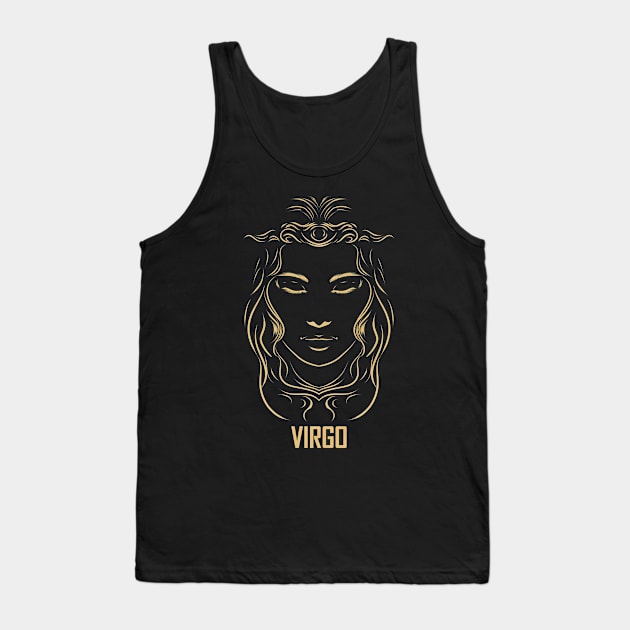 Virgo Symbol Birthday Zodiac Virgo Tank Top by SinBle